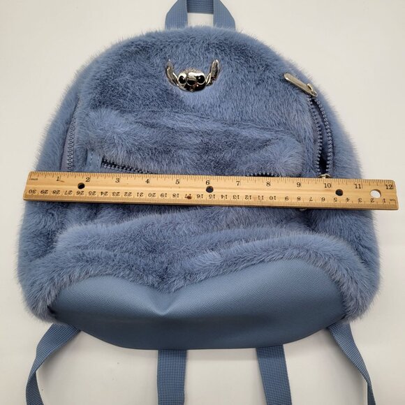 BIOWORLD X STITCH Disney Fuzzy Blue Backpack - Picture 11 of 12